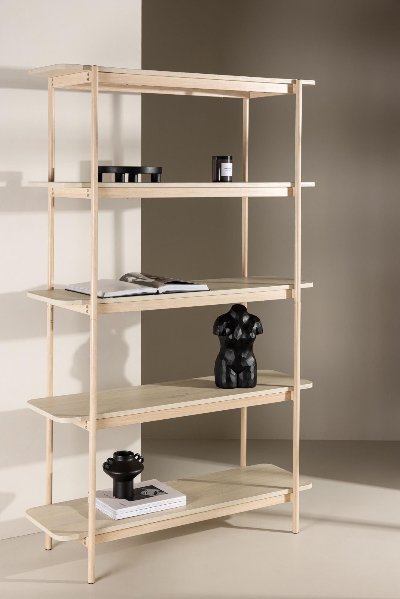 Heim Regal von Vind: Stilvolles Standregal aus robustem MDF mit elegantem Stahlrahmen. Perfekt für Bücher, Pflanzen und Dekoration.