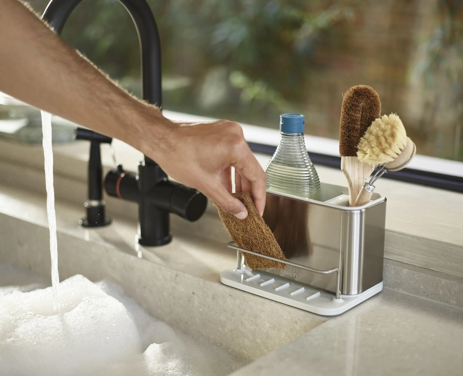 Surface sink holder stainless steel ECRU 18x12.5x12.8cm