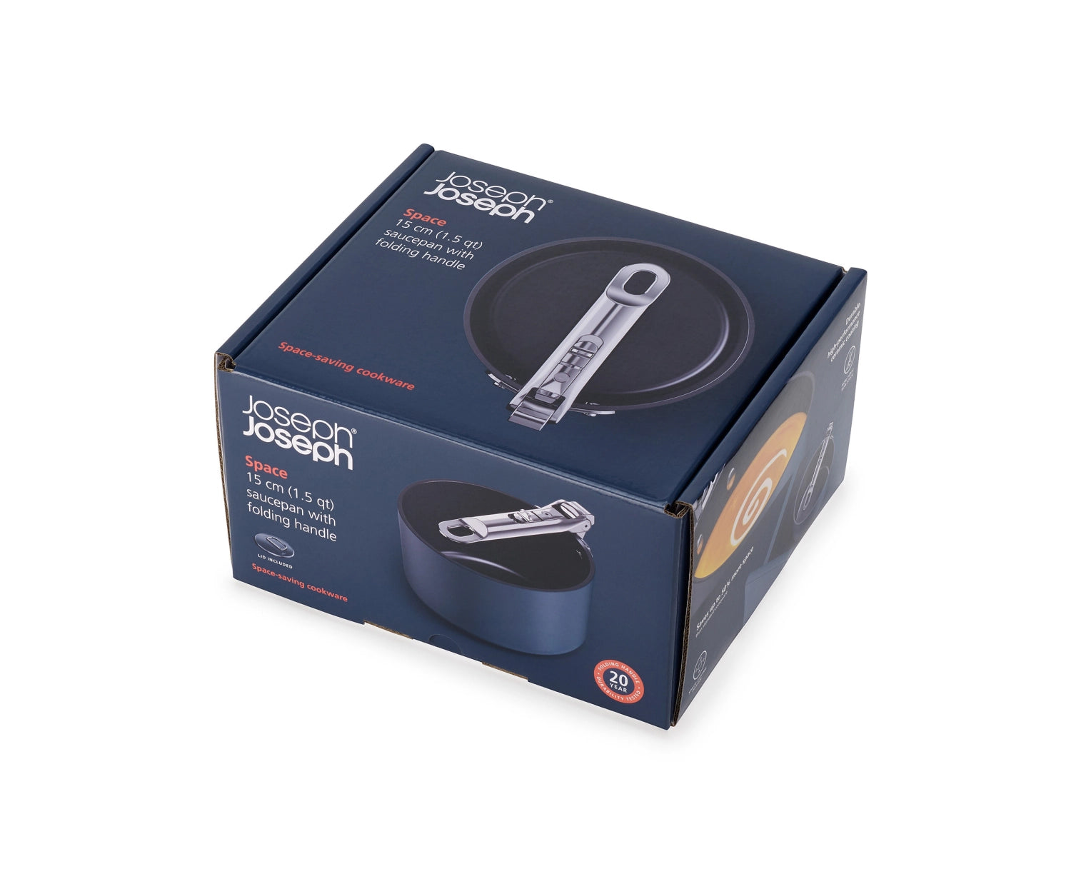 Space stem casserole D15cm handle foldable with lid