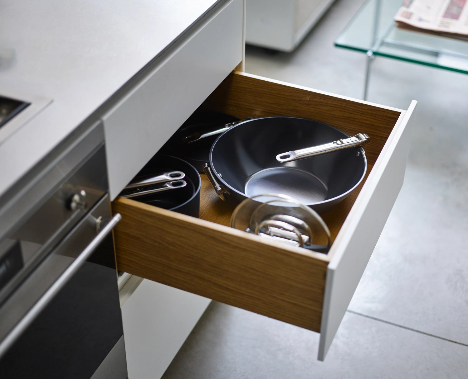 Space Wok D32cm Griffe klappbar