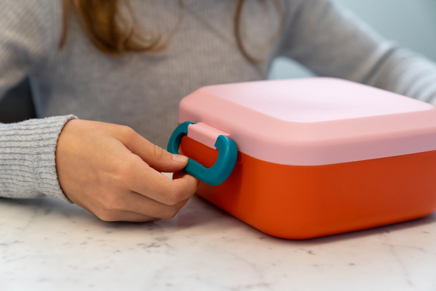 Vibrante Rikko Lunchbox im fröhlichen Poppy Flamingo Muster, ideal für unterwegs und für eine stilvolle Essensaufbewahrung.