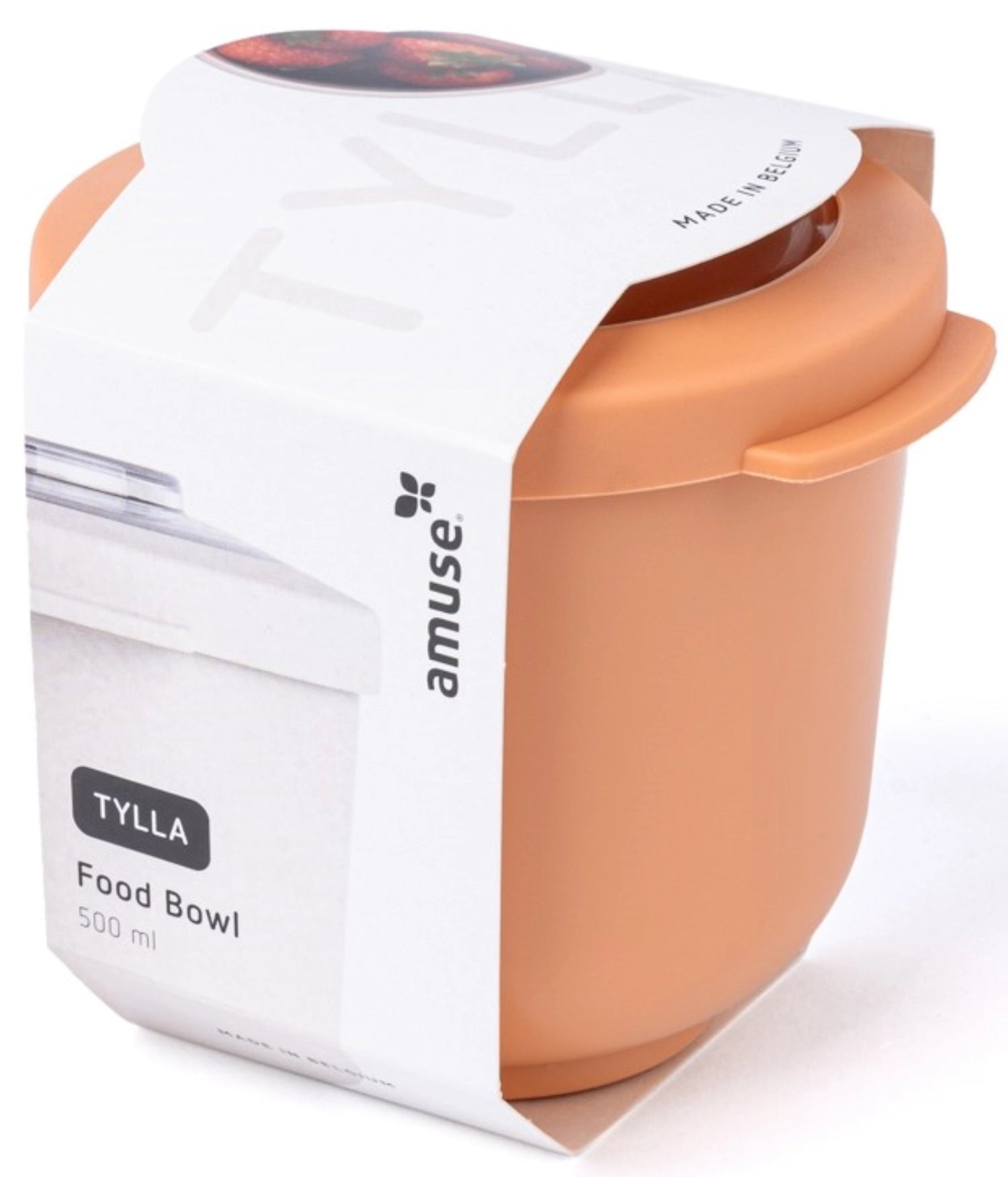 Elegante Pfirsichfarbene Tylla Bowl mit 500ml, perfekt für unterwegs. Ideal für Snacks und kleine Mahlzeiten, aus langlebigem PP-Material.