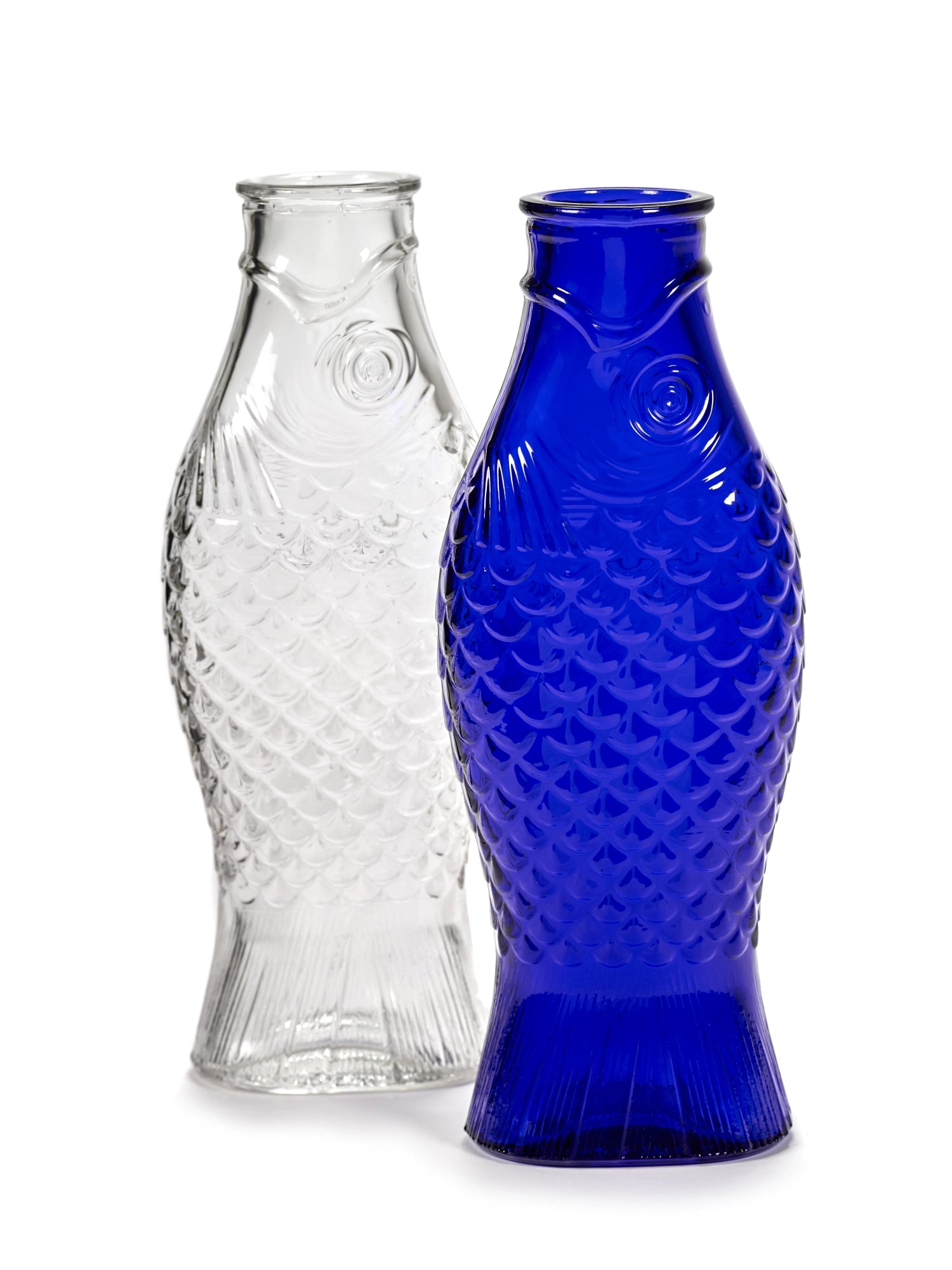 Stilvolle P. Navone Fish&Fish Karaffe aus klarem Glas, 1 Liter, perfekt für die Präsentation von Getränken und als dekoratives Element.