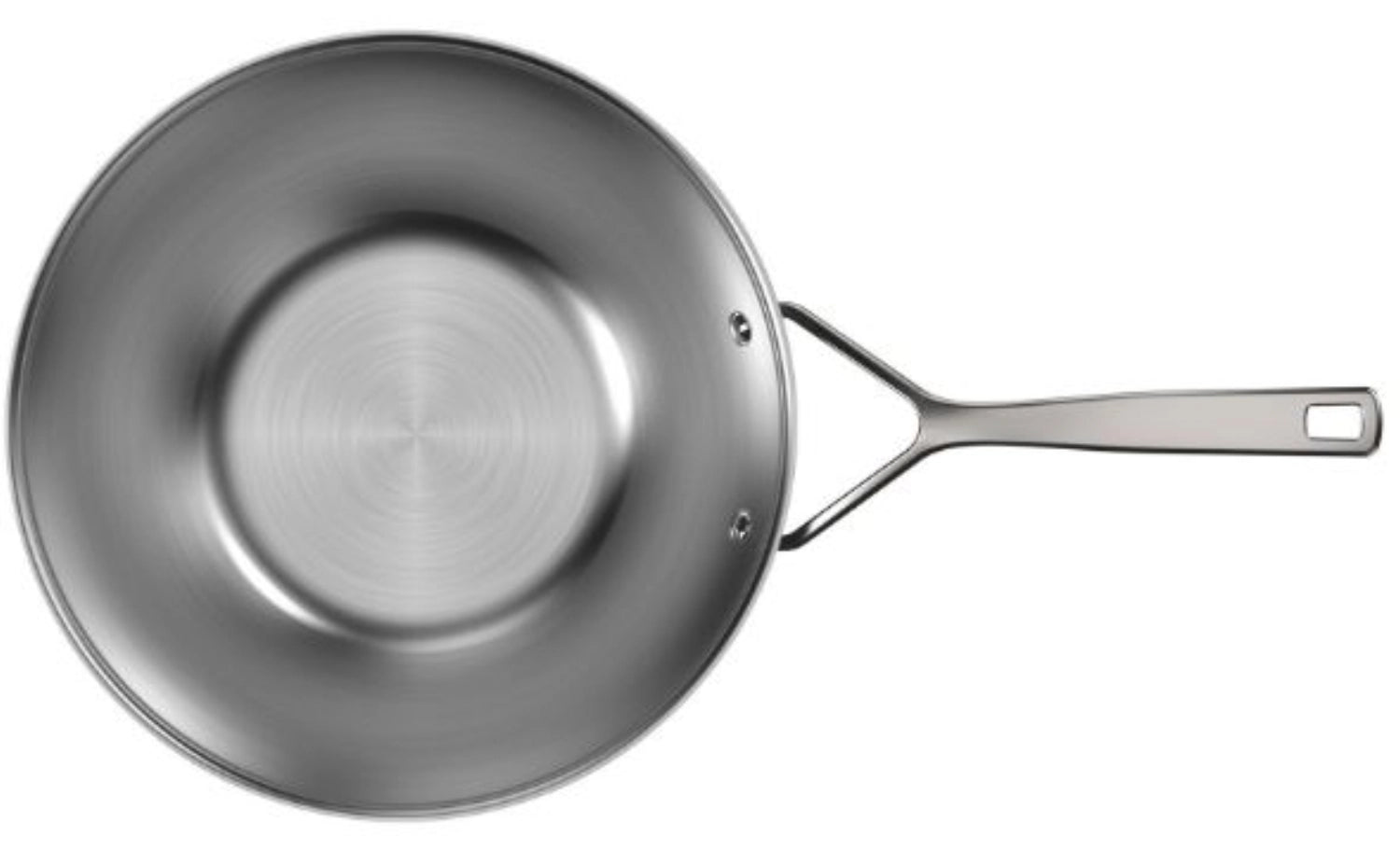 Eleganter 30 cm Wok in Schwarz von Demeyere, ideal für die Zubereitung von Wokgerichten, vereint Funktionalität und stilvolles Design.