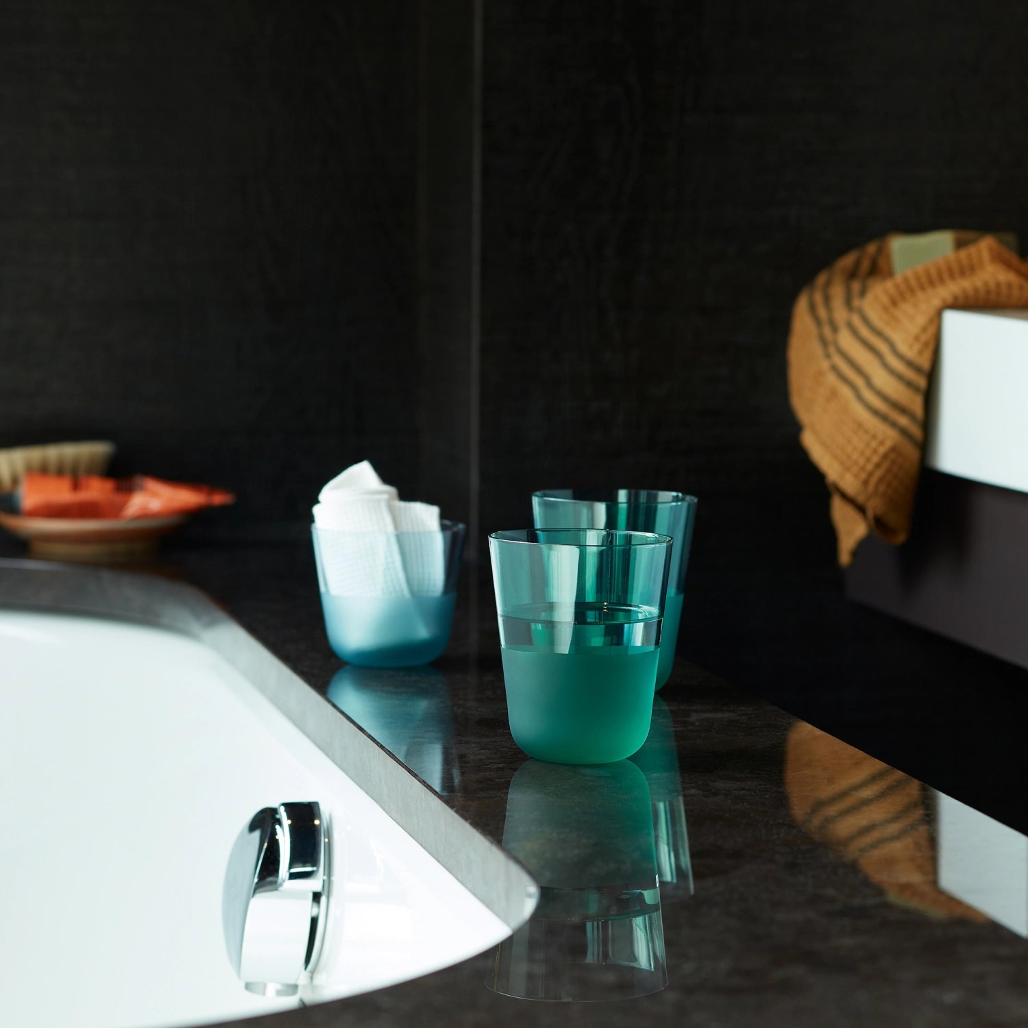 Set of 2 Arc Contrast drinking cups 260ml ocean