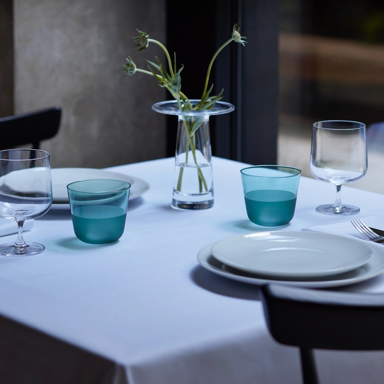 Set of 2 Arc Contrast drinking cups 260ml sky