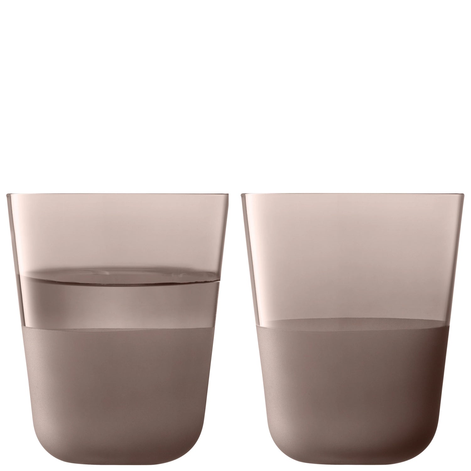 Stilvolles 2er Set Trinkbecher in erdigen Tönen, ideal für jeden Anlass. Hochwertige Verarbeitung aus der LSA Arc Contrast Kollektion.