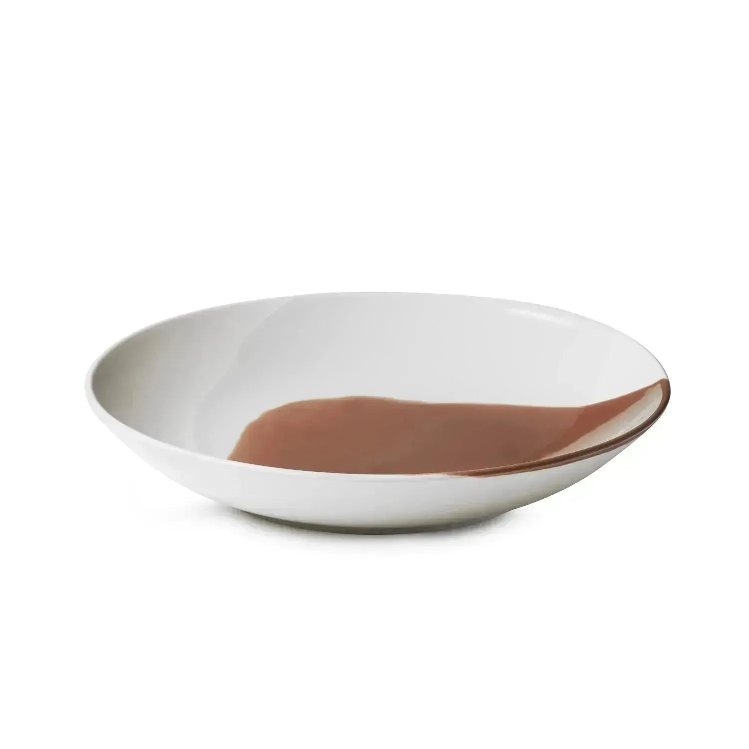 Confluence Coupteller flach D27cm 130ml cognac alab. weiss in Braun präsentiert im Onlineshop von KAQTU Design AG. Teller ist von Revol