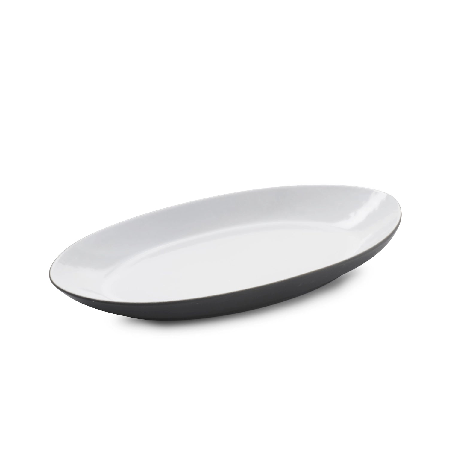 Der Equinoxe Teller von Revol (L24cm, B13cm) in Weiss Cumulus vereint modernes Design mit Funktionalität. Perfekt für kreative Anlässe!