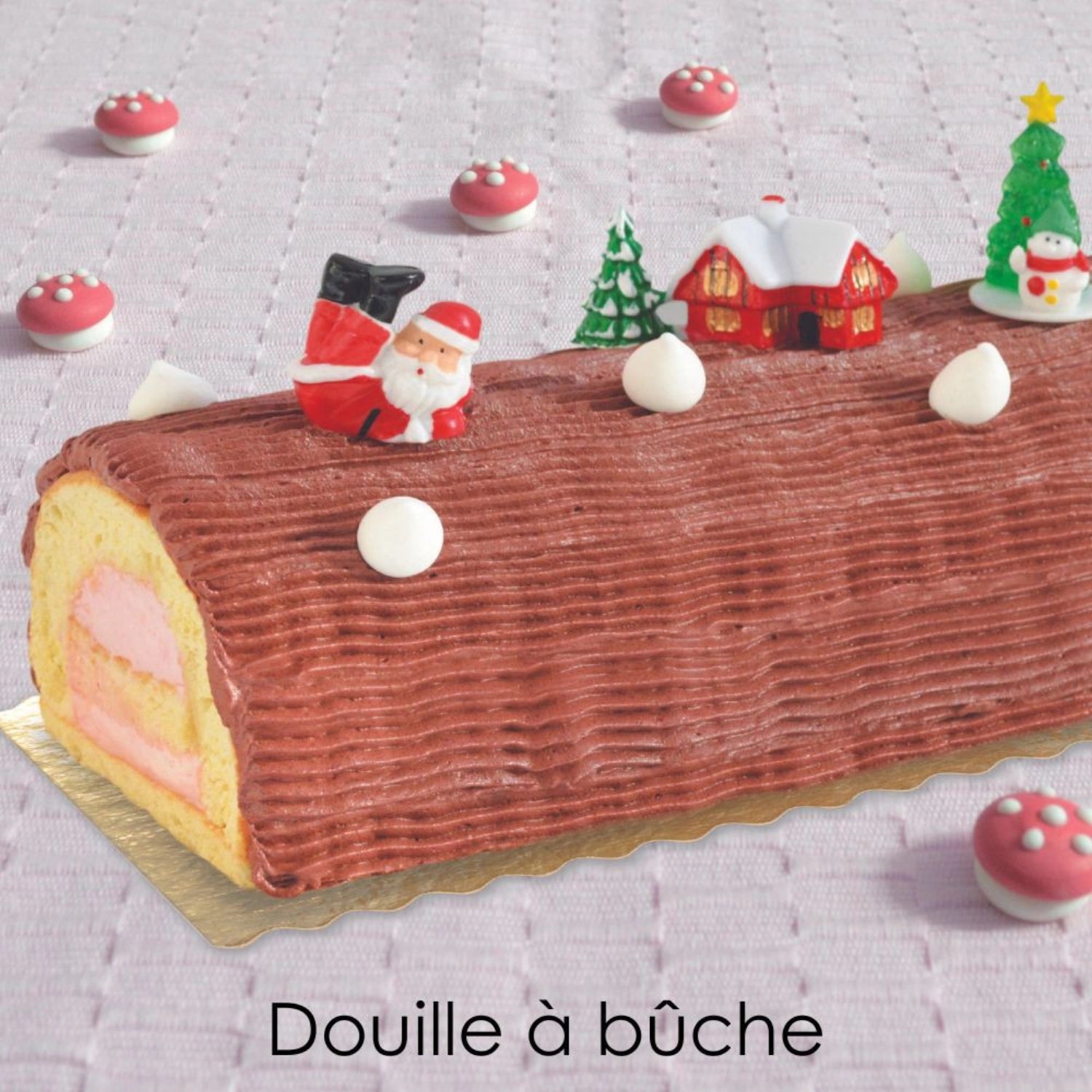Praktisches 3er Set aus Edelstahl-Spritztüllen von Scrap Cooking, perfekt für das Verzieren von Bûche und anderen süßen Leckereien.