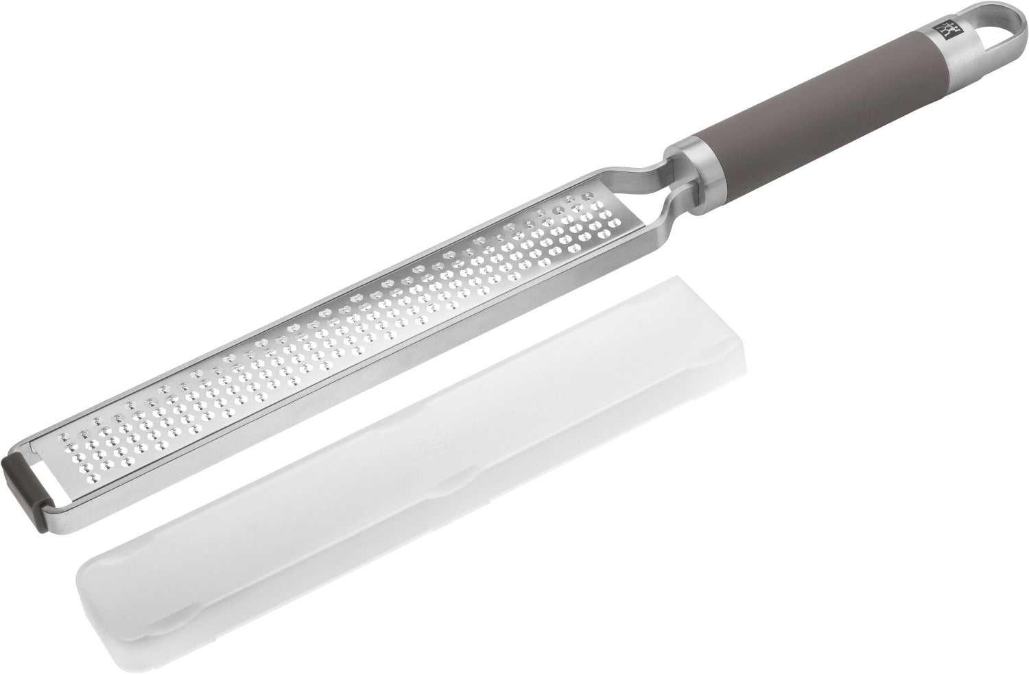 Pro Reibe 38cm Zester von Zwilling, ideal zum feinen Reiben von Zitrusfrüchten und Gewürzen, mit ergonomischem Griff für komfortables Arbeiten.
