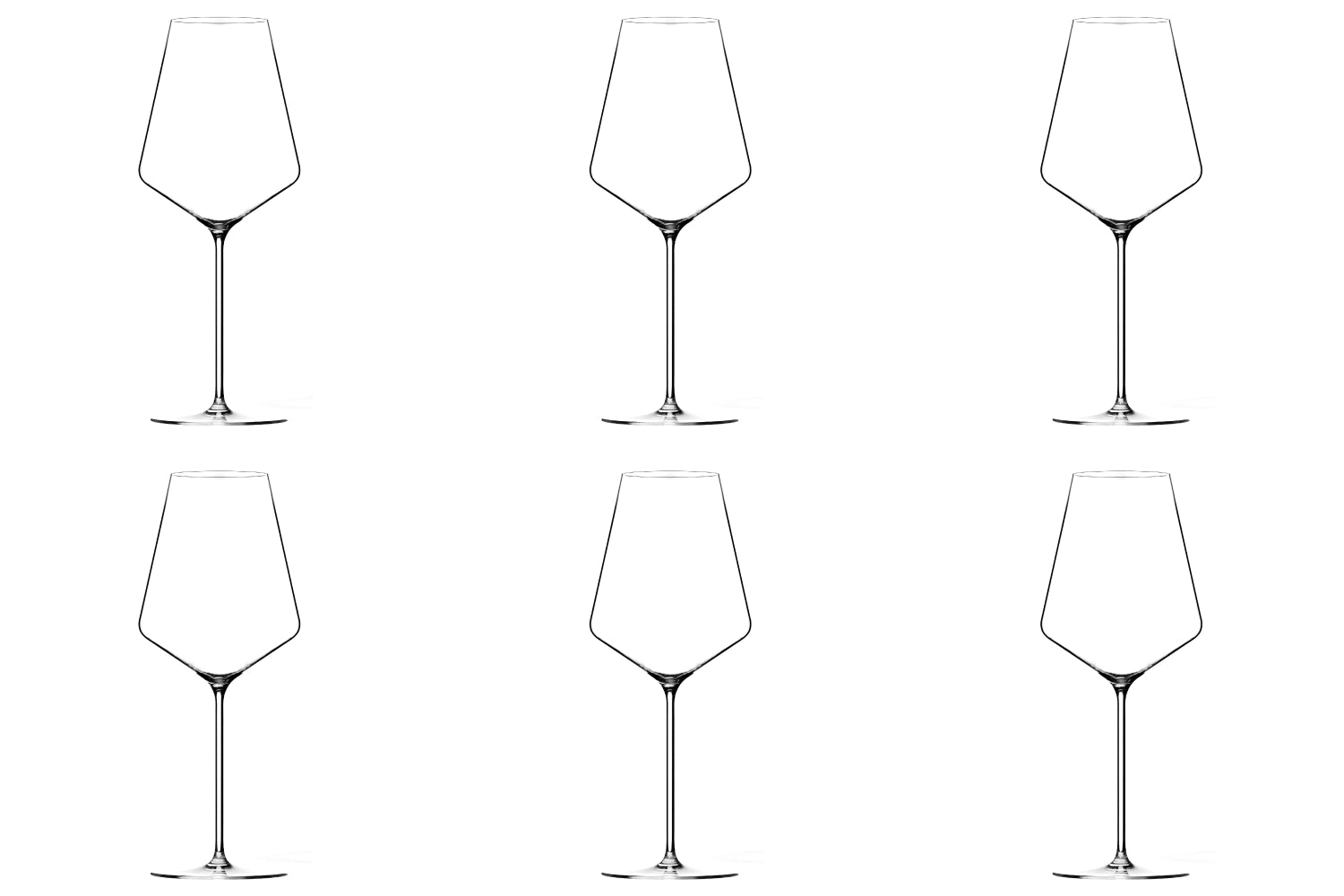 Elegantes 6er Set F. Sommier Psyche Universalglas 58cl von Lehmann Glass, ideal für Wein und andere Getränke, mundgeblasen und zeitlos im Design.