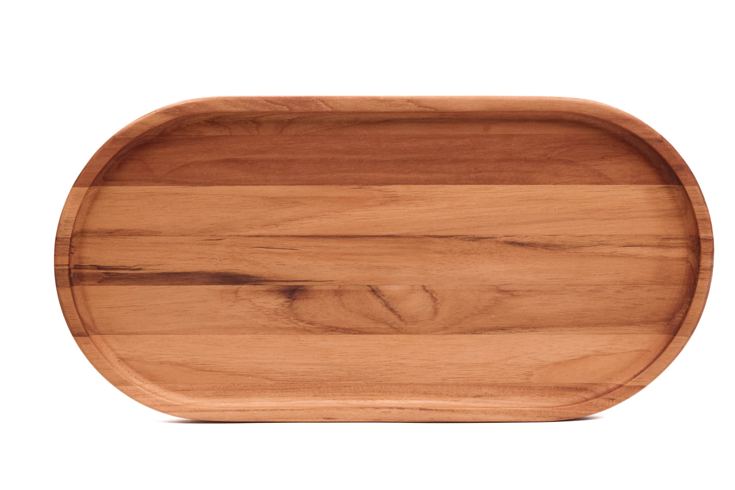 Essential Serviertablett oval L 40x20x2cm mit Rand in Braun präsentiert im Onlineshop von KAQTU Design AG. Tablett ist von Teak Haus