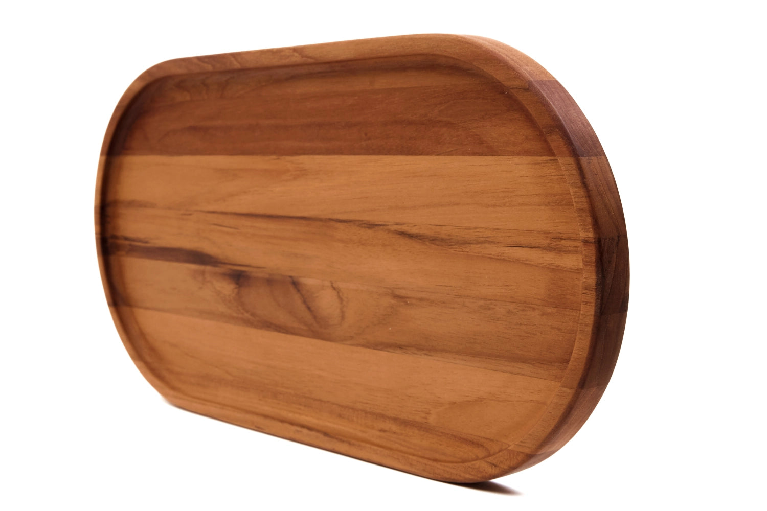 Essential Serviertablett oval L 40x20x2cm mit Rand in Braun präsentiert im Onlineshop von KAQTU Design AG. Tablett ist von Teak Haus