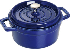 Cocotte 20cm, rund, Dunkelblau, Gusseisen 2.2l