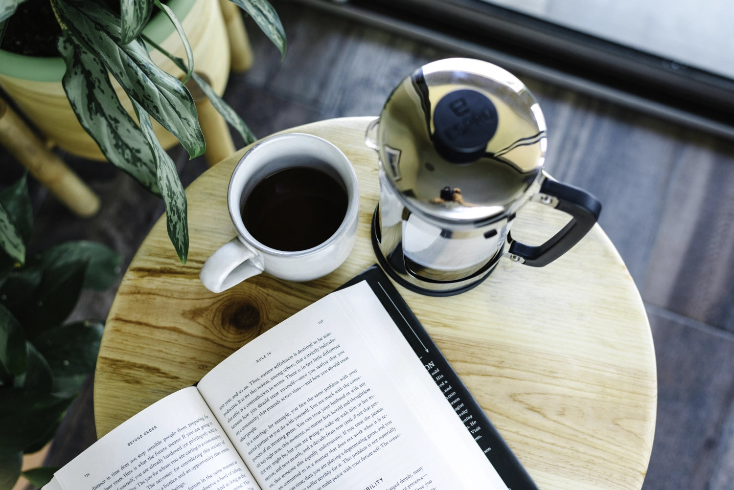 Elegante French Press P5 mit 532ml Fassungsvermögen aus glänzendem Kunststoff, ideal für die Zubereitung von aromatischem Kaffee.
