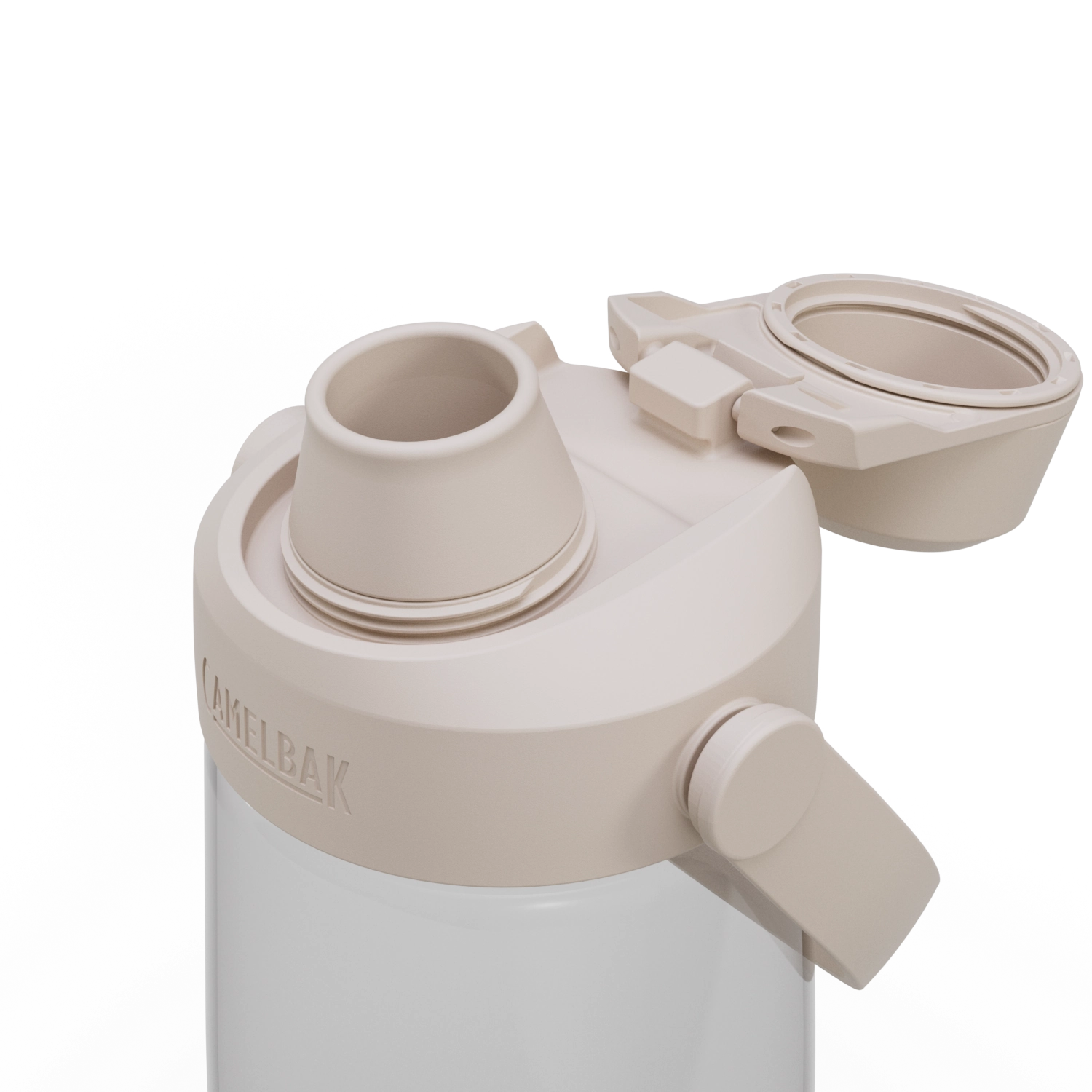 Camelbak Thrive Flip Straw Trinkflasche in klarer Ausführung, 0,75 l, ideal für Sport und Outdoor-Aktivitäten, umweltfreundlich und praktisch.