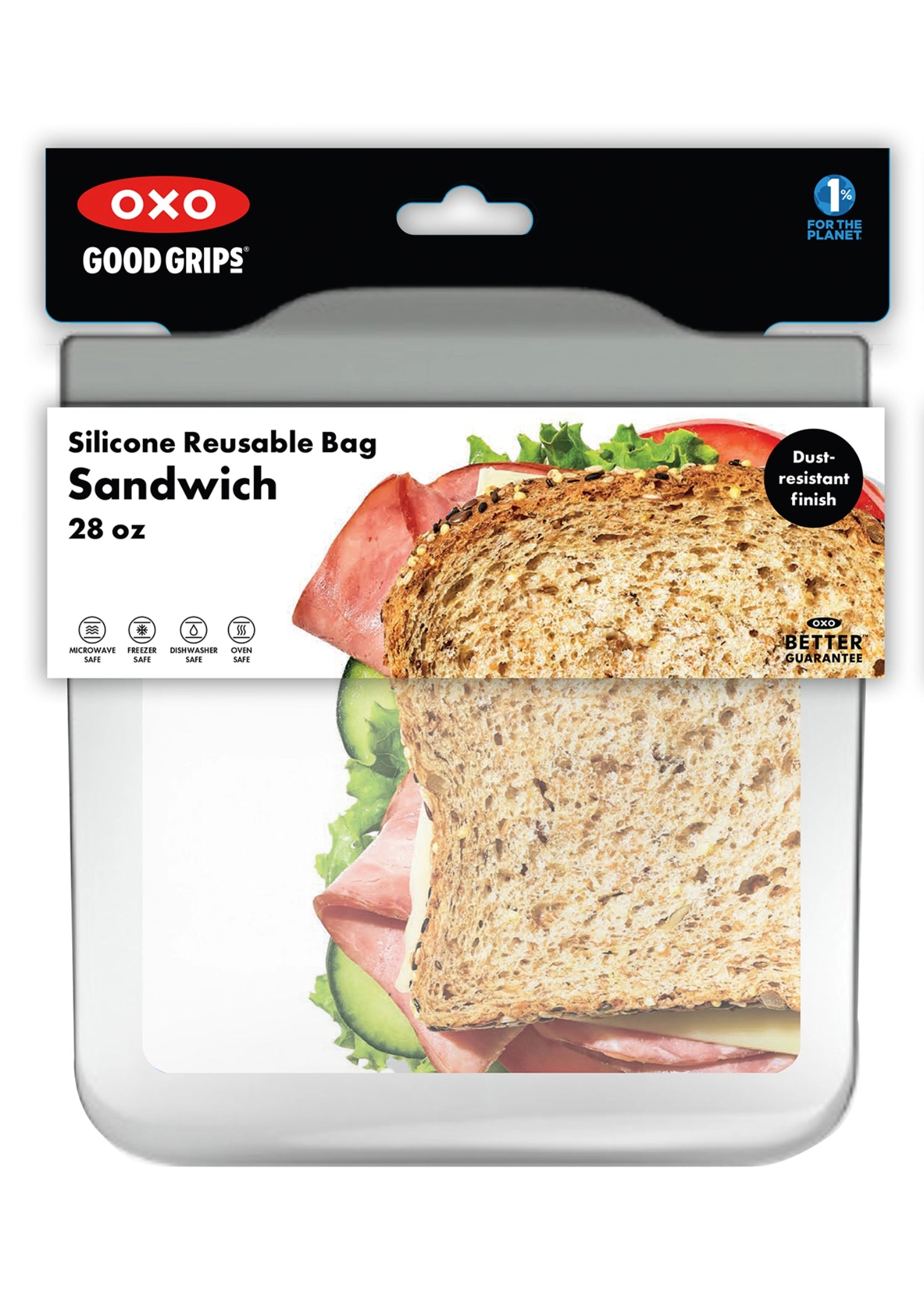 Praktische OXO Good Grips Silikon-Aufbewahrungstasche mit 825ml, perfekt für die Aufbewahrung von Lebensmitteln und umweltfreundliche Lösungen.