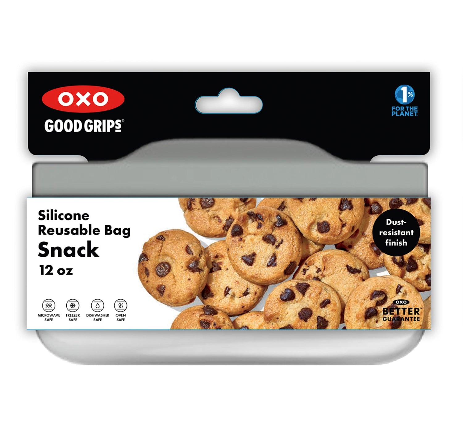 Praktische OXO Good Grips Silikon-Aufbewahrungstasche (332ml) für frische Lebensmittel, umweltfreundlich und perfekt für Reisen.
