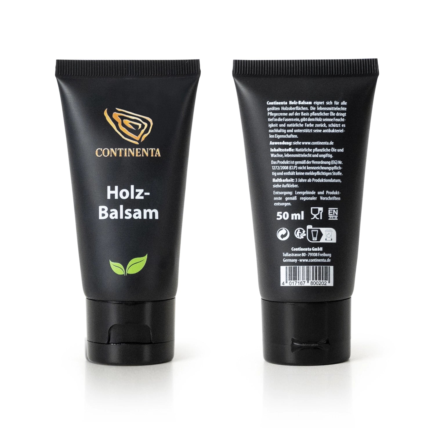 Holzbalsam von Continenta in 50ml, perfekt zur Pflege und Veredelung von Holzoberflächen. Ideal für Schneider und Stecher, stilvoll verpackt.