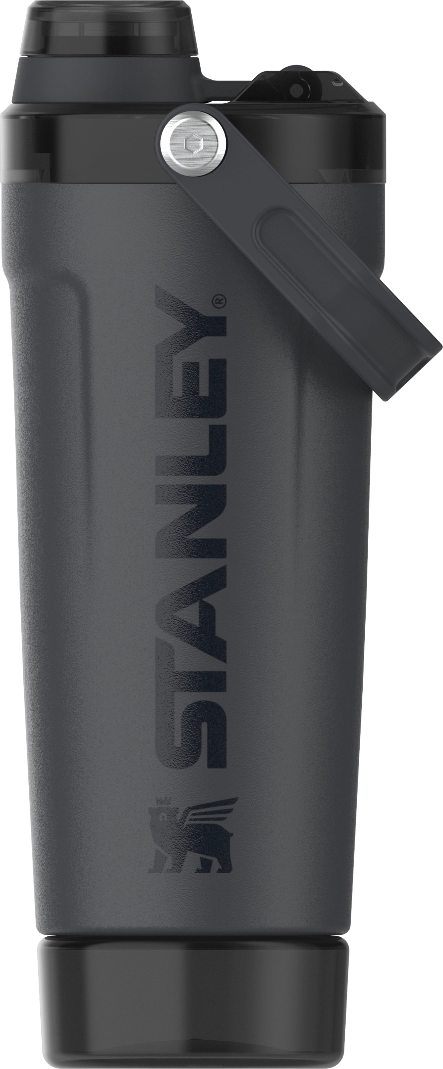 Stylischer Vitalize Shaker in elegantem Schwarz, 0.6l, ideal für Fitness und unterwegs. Hochwertige Trinkflasche von Stanley.