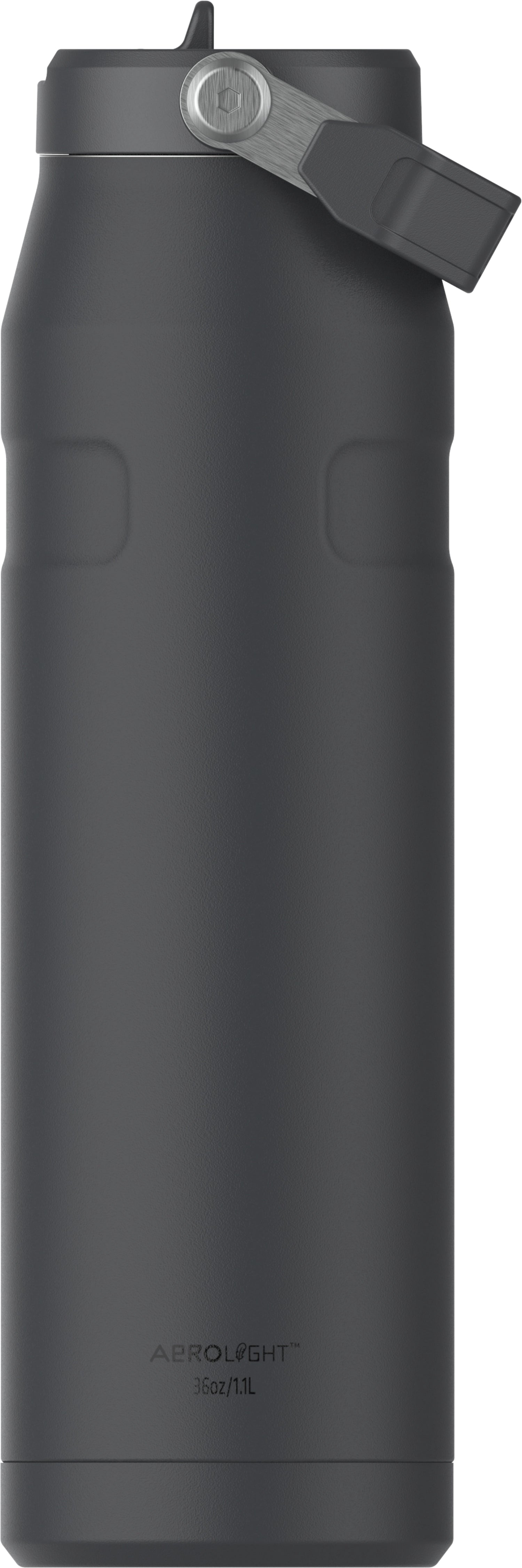Moderne Stanley Trinkflasche IceFlow Flip Straw in elegantem Schwarz, 1,06 l, ideal für Sport und Outdoor-Aktivitäten.