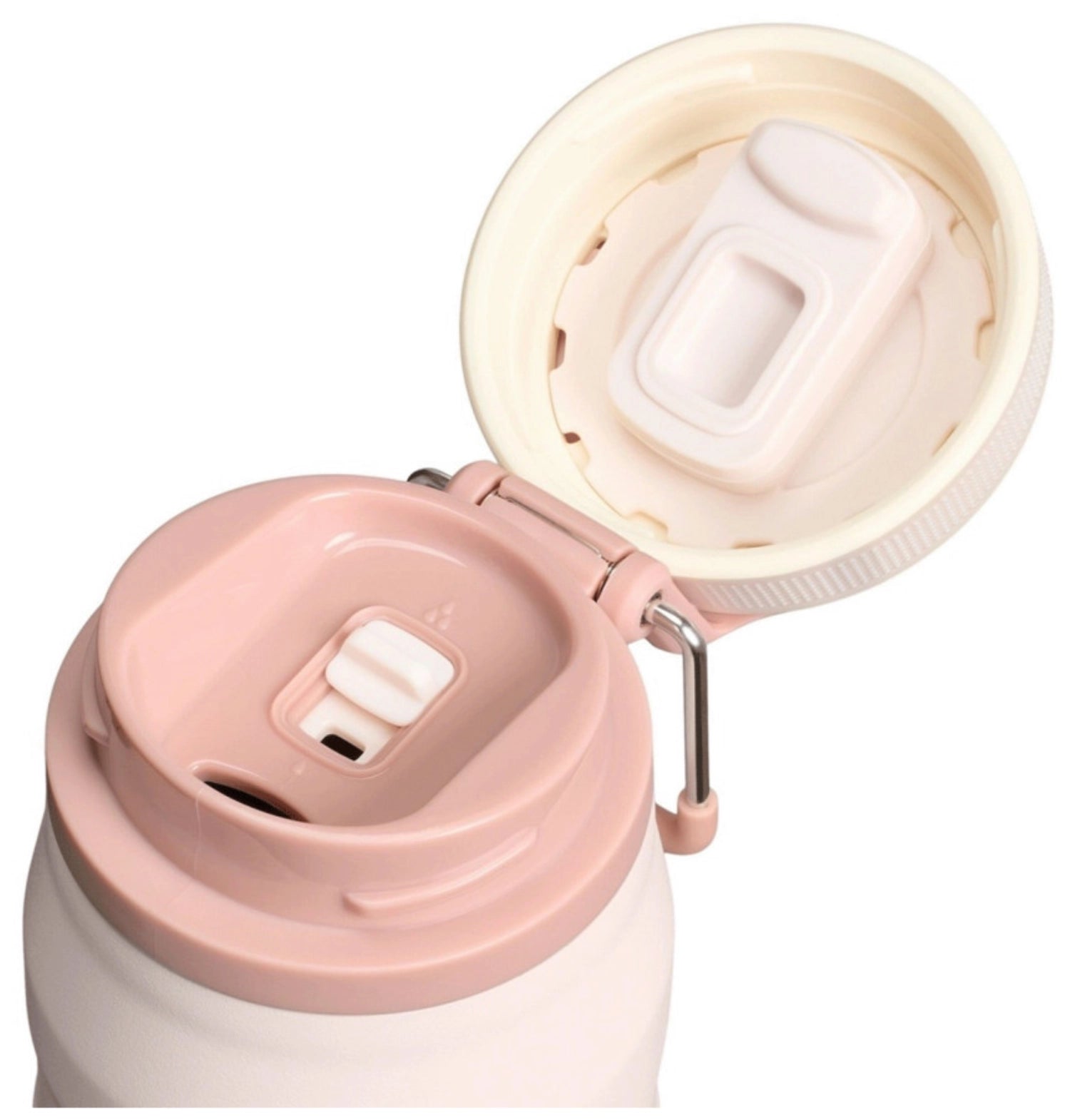 Elegante 0.7l Trinkflasche in Rose Quartz von Stanley, ideal für kalte Erfrischungen und umweltbewusste Abenteuer.