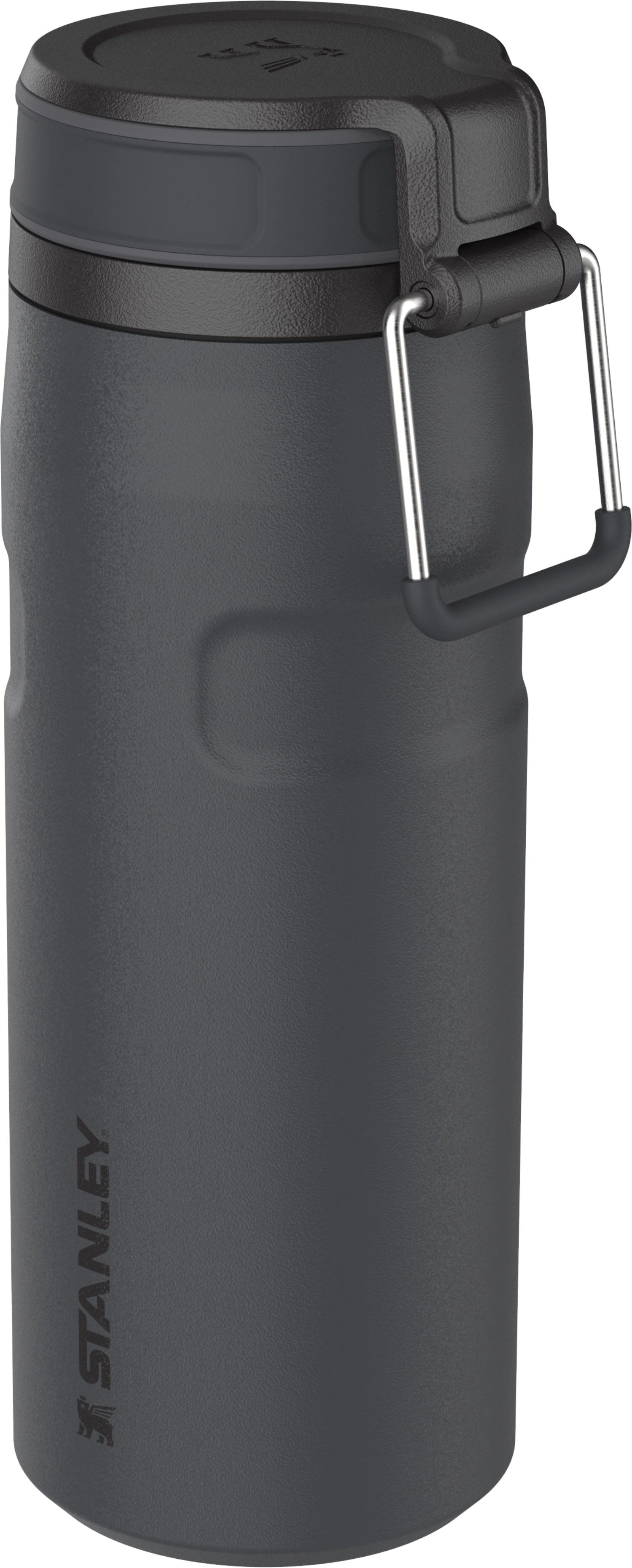 Stylische Stanley IceFlow Twist Flip Flasche in Schwarz (0.47l) – ideal für unterwegs, mit praktischem Flip-Deckel und isolierender Funktion.