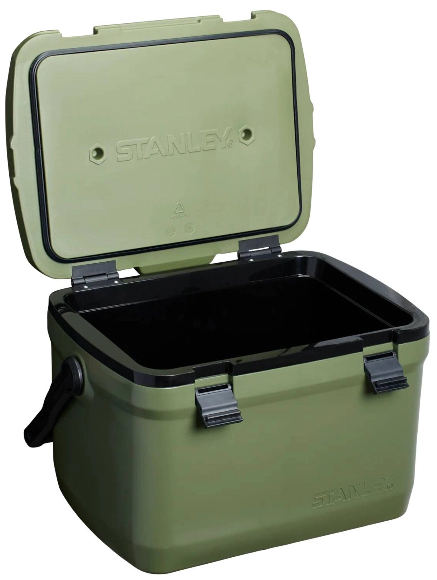 Praktische Kühltasche von Stanley im rustikalen Kiefernholz-Look, perfekt für Ausflüge und Picknicks mit 15.1l Stauraum.