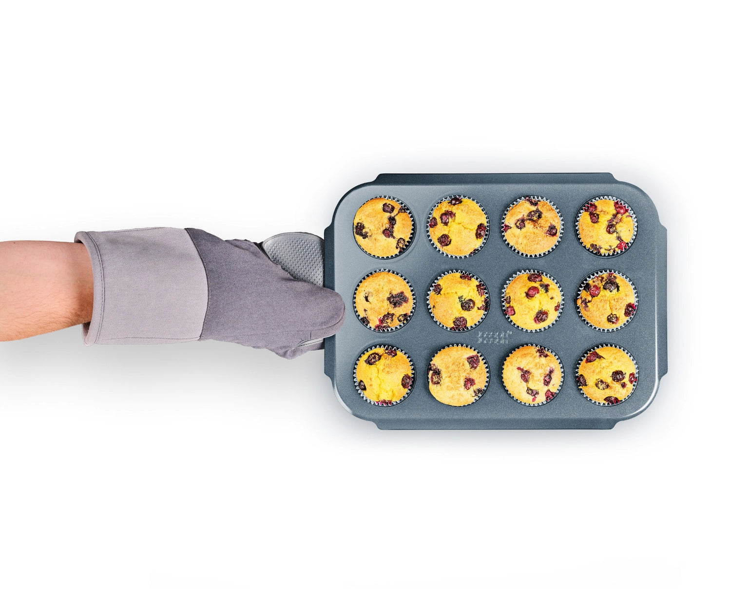 Praktische Muffinform von Joseph Joseph für 12 Muffins, 30x41x3cm, mit effektiver Antihaftbeschichtung für müheloses Backen und einfache Reinigung.