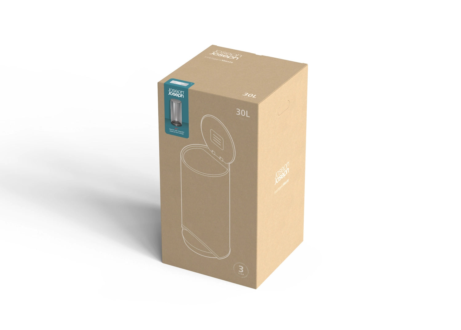 <tc>Arc</tc> P<tc>eda</tc>bin with inner pocket H72cm D34cm 30l Carb. <tc>schwarz</tc>