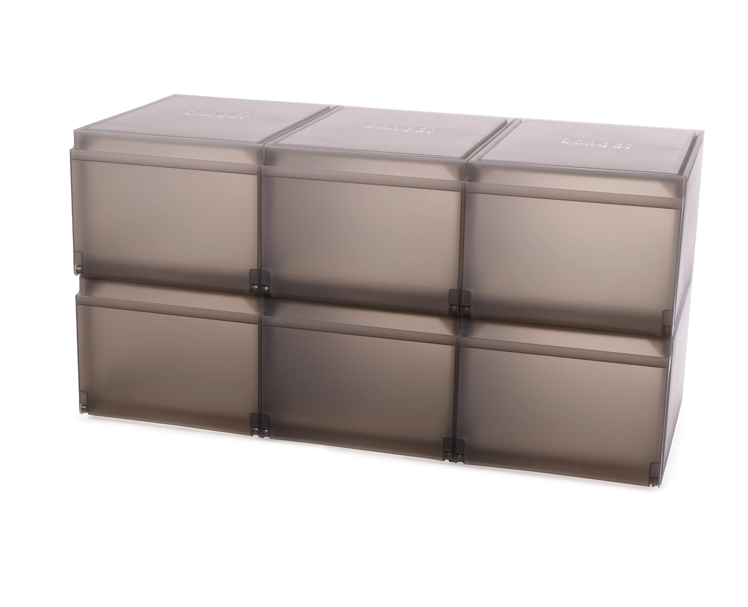 6er Set ShoeCase Schuhschrank PP 22x28x36cm grau