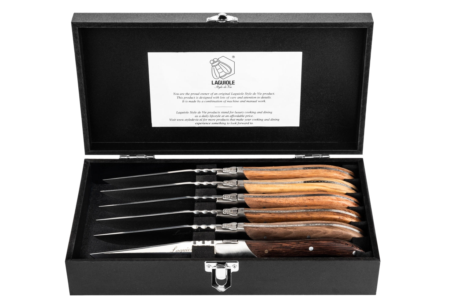 Laguiole Luxury Line Steakmesser Verschiedene Holzarten