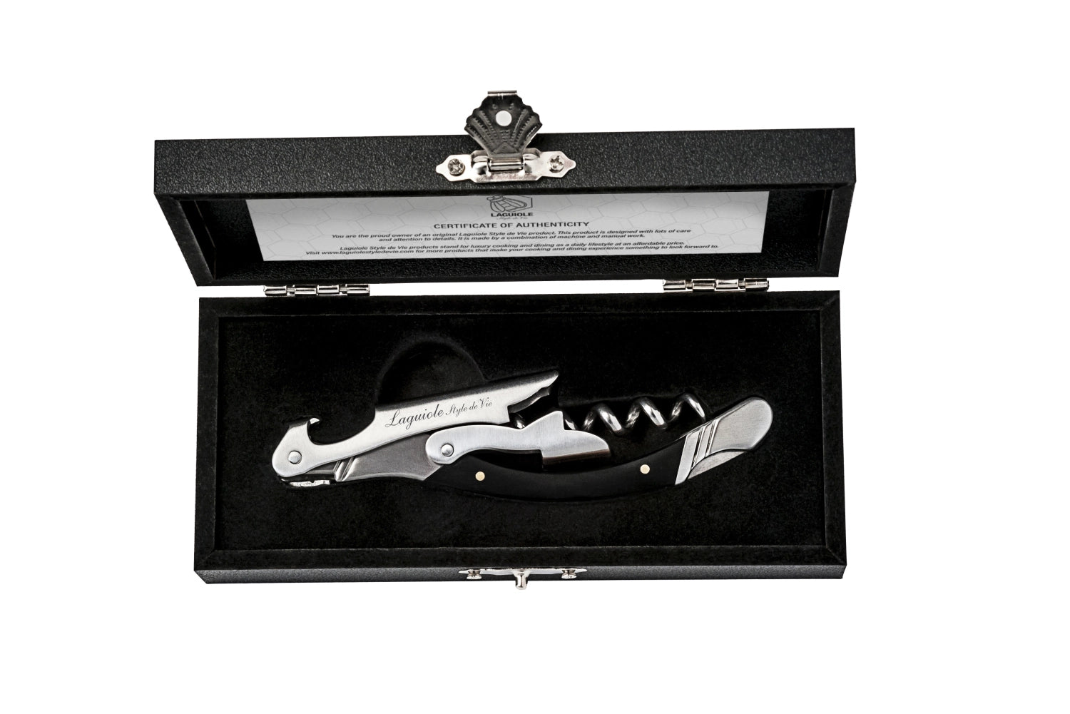 Laguiole Luxury Line Corkscrew <tc>schwarz</tc>it ebony