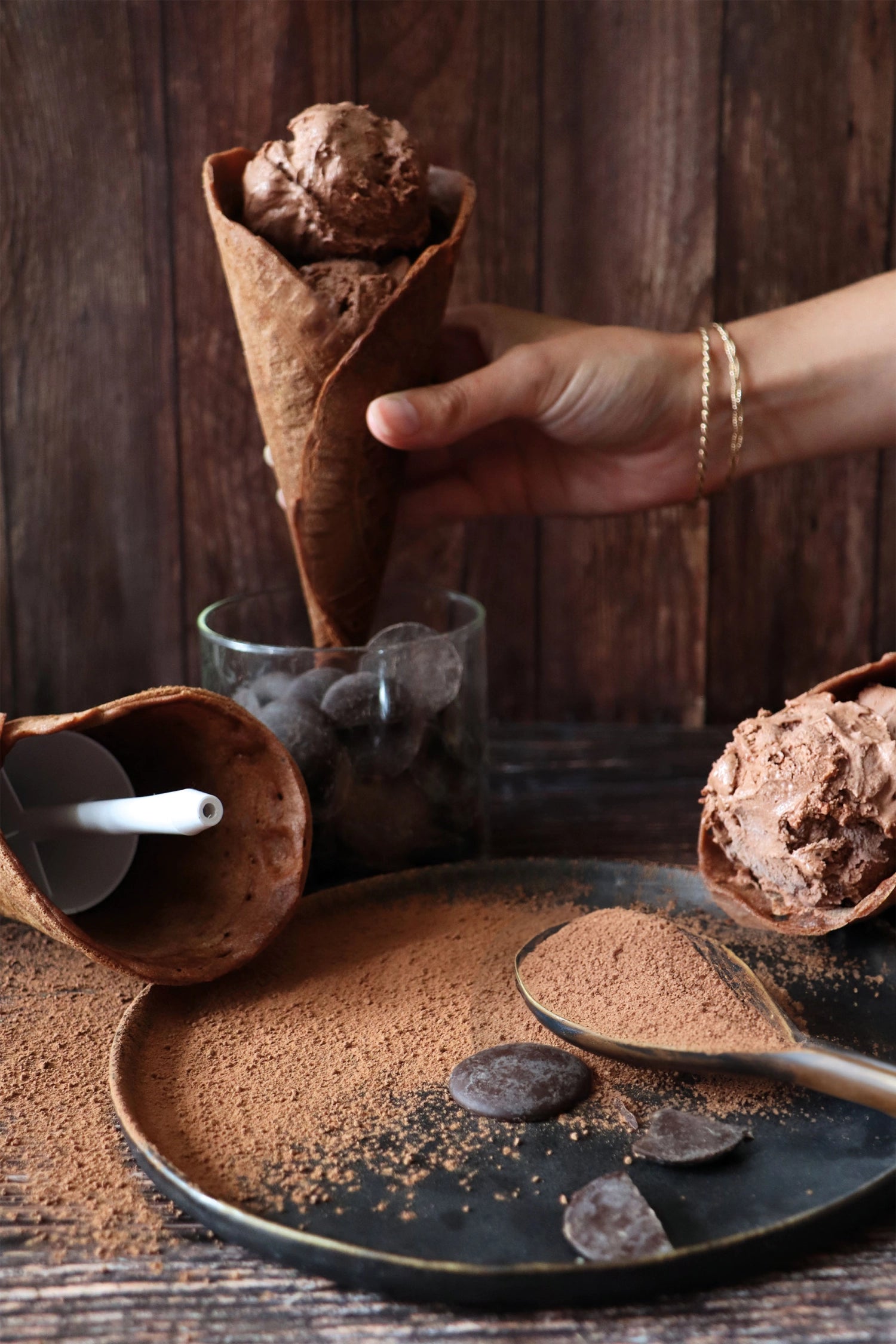 Fertigmischung für cremige Schokoladeneiscreme von Scrap Cooking, 185g – perfekt für selbstgemachten Eisgenuss mit intensiven Schokoladengeschmack.