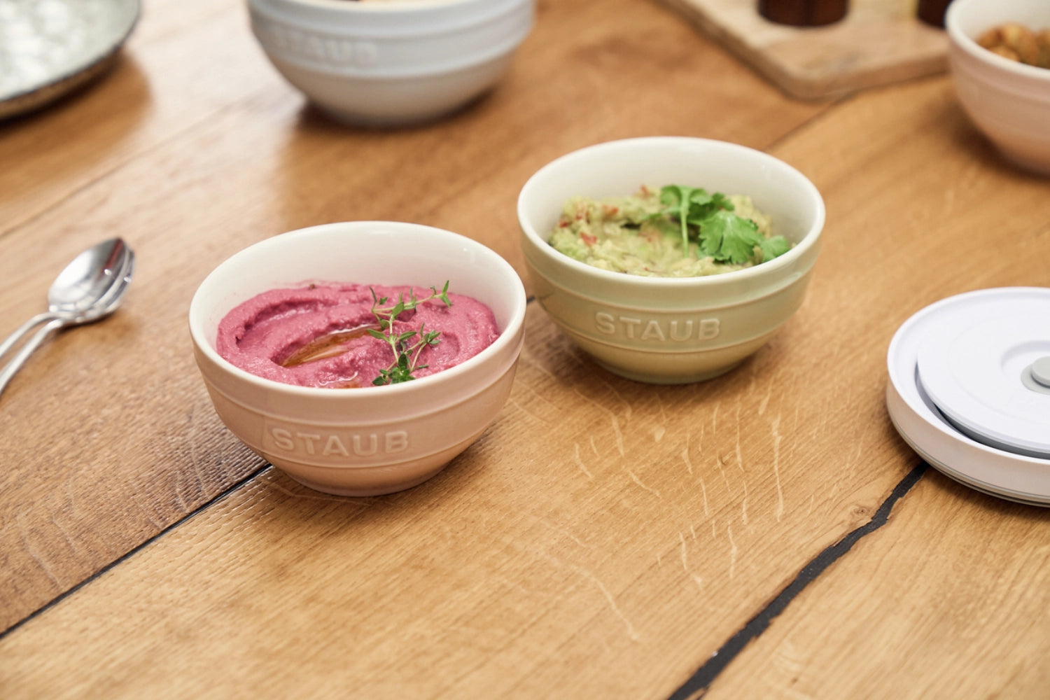 Vakuumdeckel in Weiß für 12 cm Fresh & Save Bowls aus langlebigem ABS, perfekt zum luftdichten Aufbewahren von Lebensmitteln.