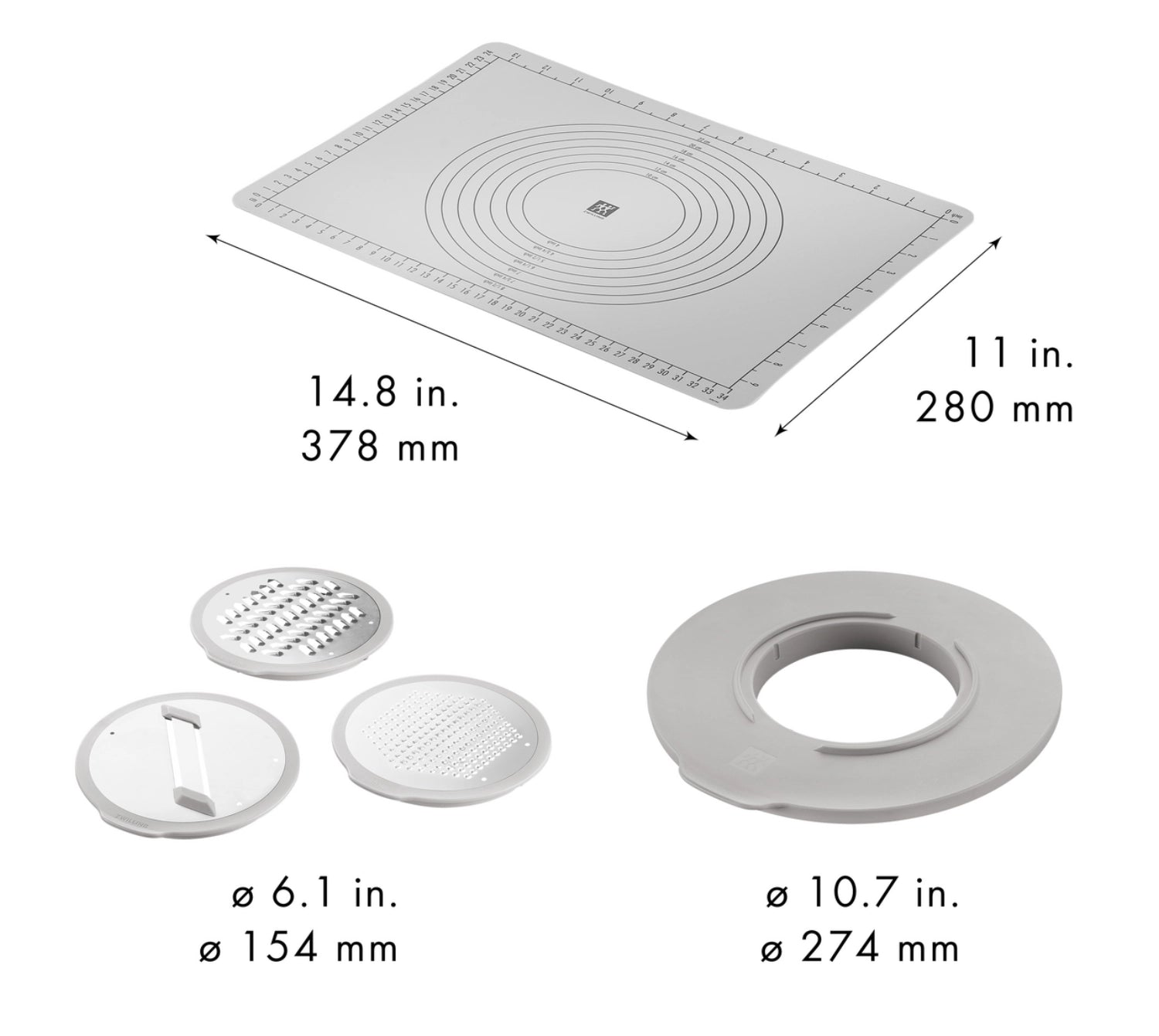 Praktisches 5-teiliges Zubehörset von Zwilling für die vakuumierte Lagerung, ideal zur Frischhaltung von Lebensmitteln in stilvollen Schalen.