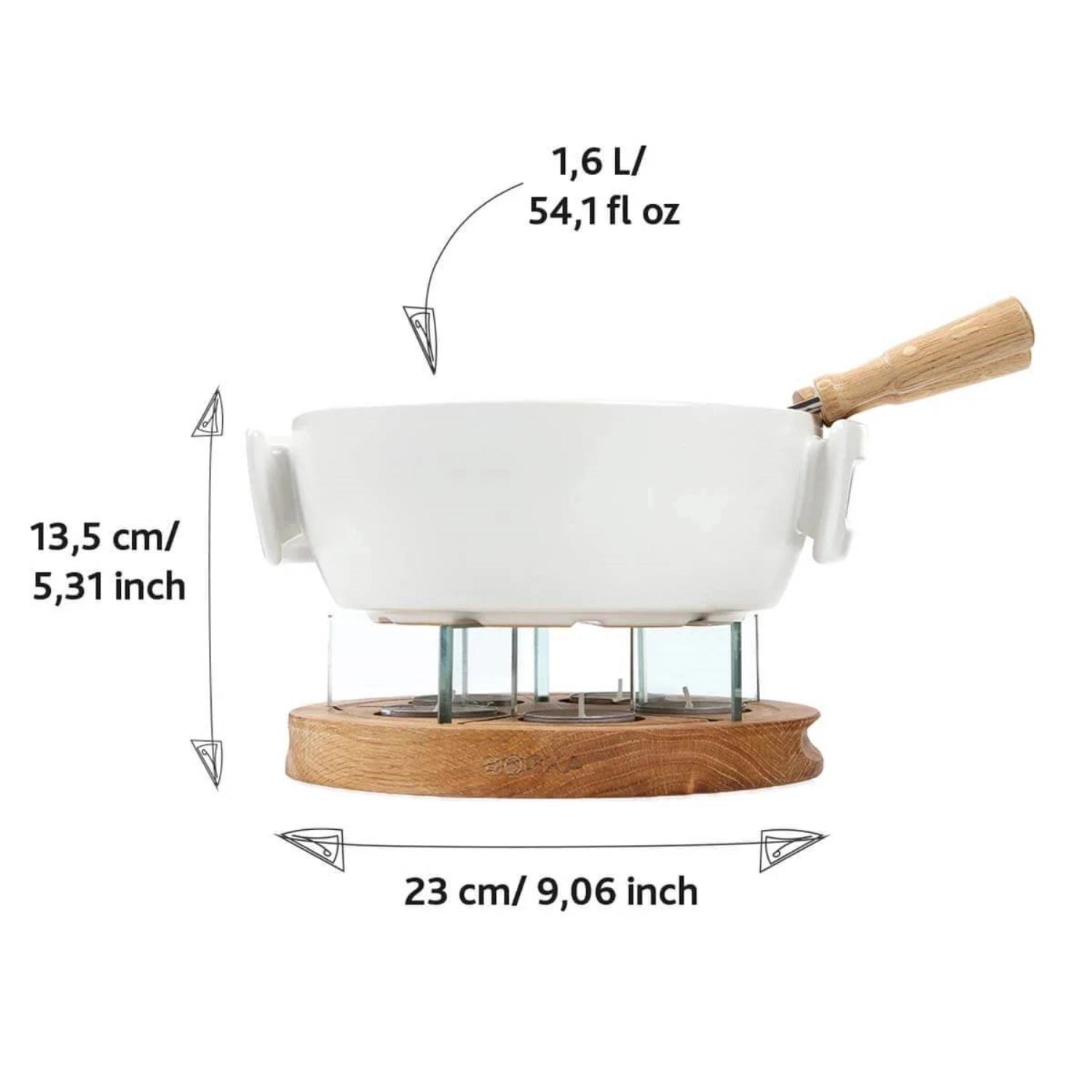 Elegantes Candle Light Fondue Twinkle 1.6lt von Boska, ideal für romantische Abende und gesellige Zusammenkünfte mit Freunden.
