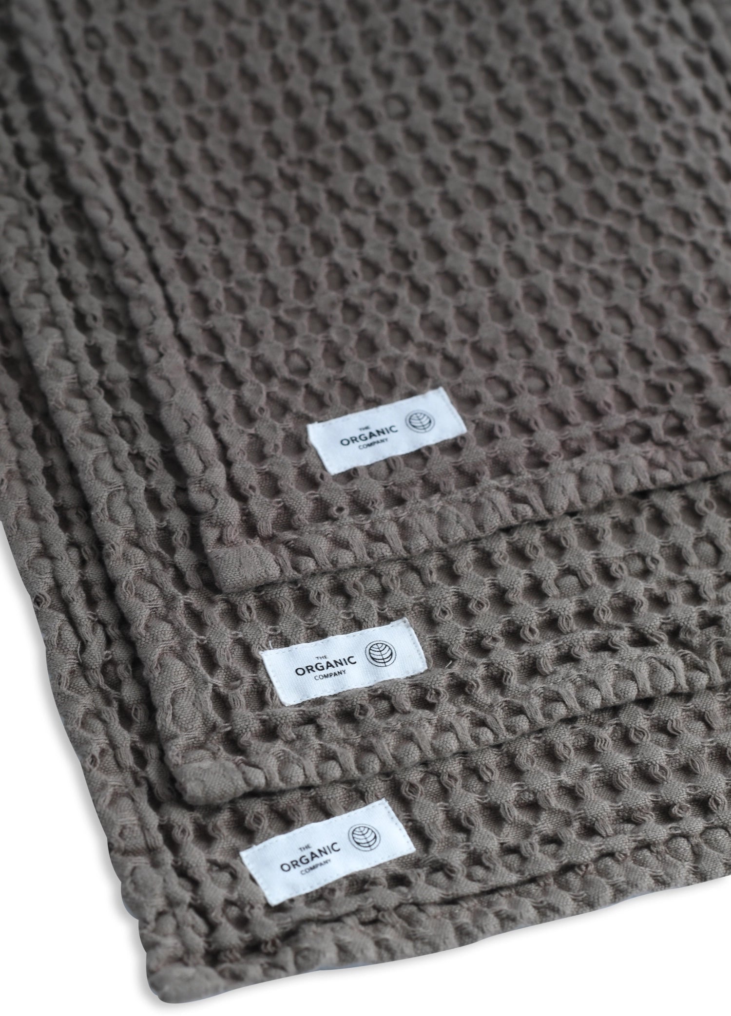 Big Waffle 3er Set Waschlappen 24x40cm clay Biobaumwolle in Braun präsentiert im Onlineshop von KAQTU Design AG. Badetuch ist von The Organic Company