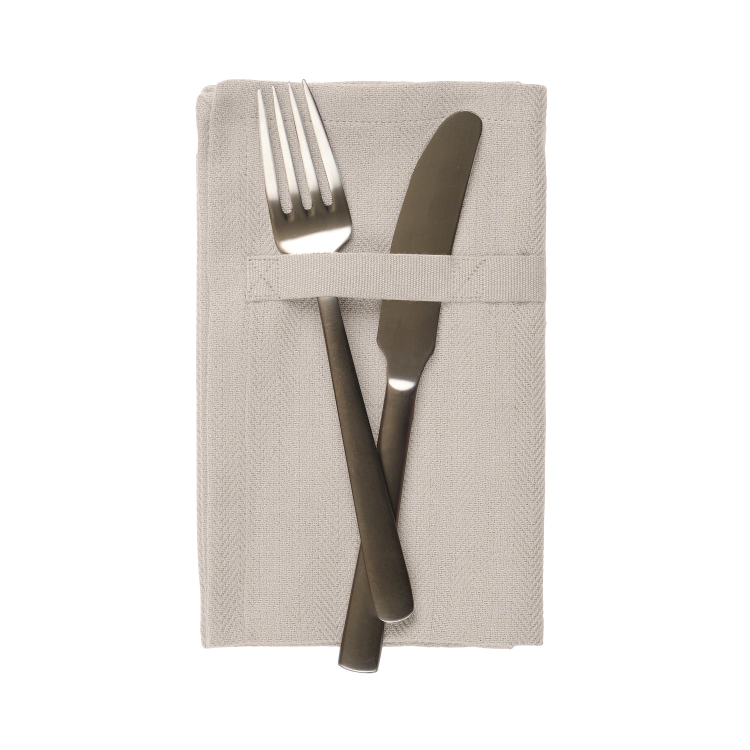 Dinner 4er Set Stoffserviette 35x40cm stone Biobaumwolle