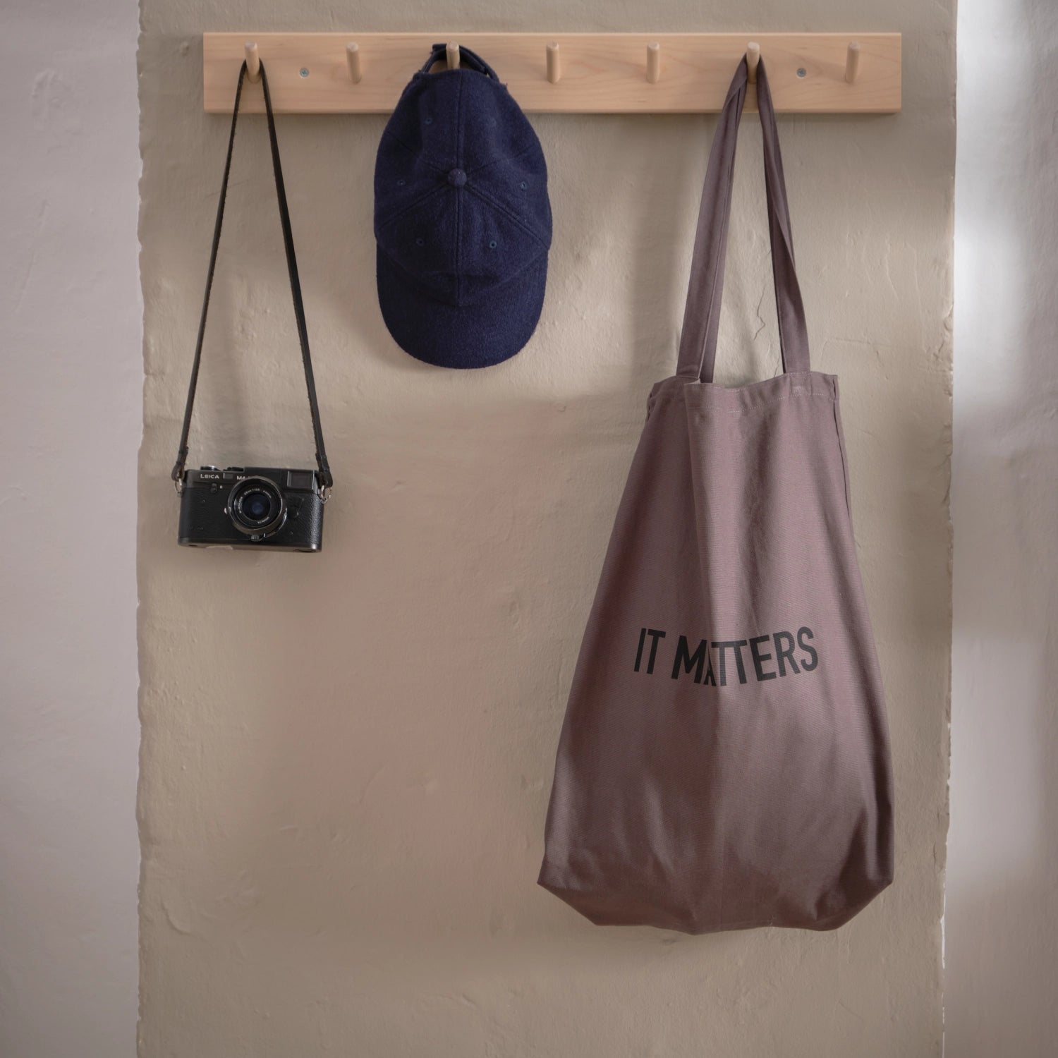 It Matters Tasche 50x35x15cm dark grey Biobaumwolle
