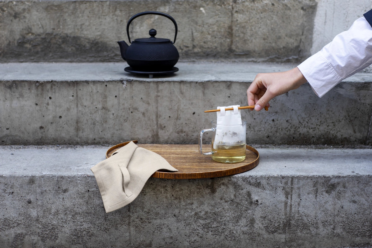 2er Set Teebeutel ungefärbt Biobaumwolle in Beige präsentiert im Onlineshop von KAQTU Design AG. Küchenhelfer ist von The Organic Company