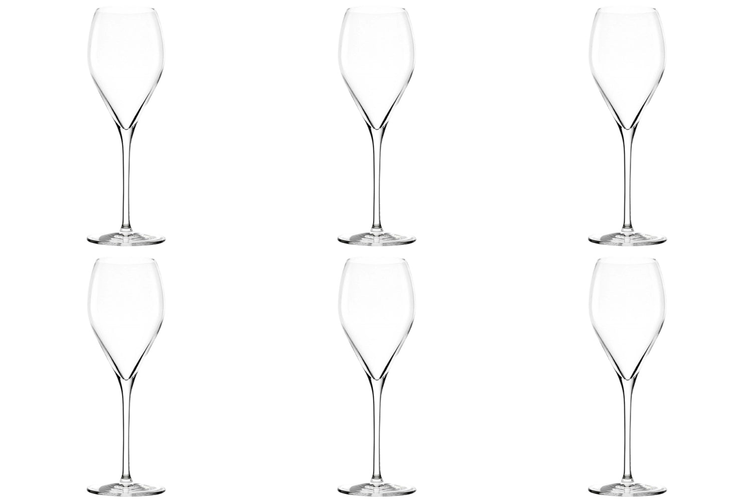 Elegantes 6er Set Champagnergläser von Stölzle, ideal für festliche Anlässe, mit einem Fassungsvermögen von 1 dl, perfekt für prickelnde Getränke.