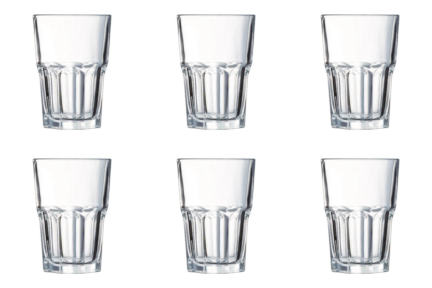 Stilvolles 6er Set Granity H/B Becher von Arc, 0.35lt, ideal für Getränke aller Art, modernes Design für jeden Anlass.