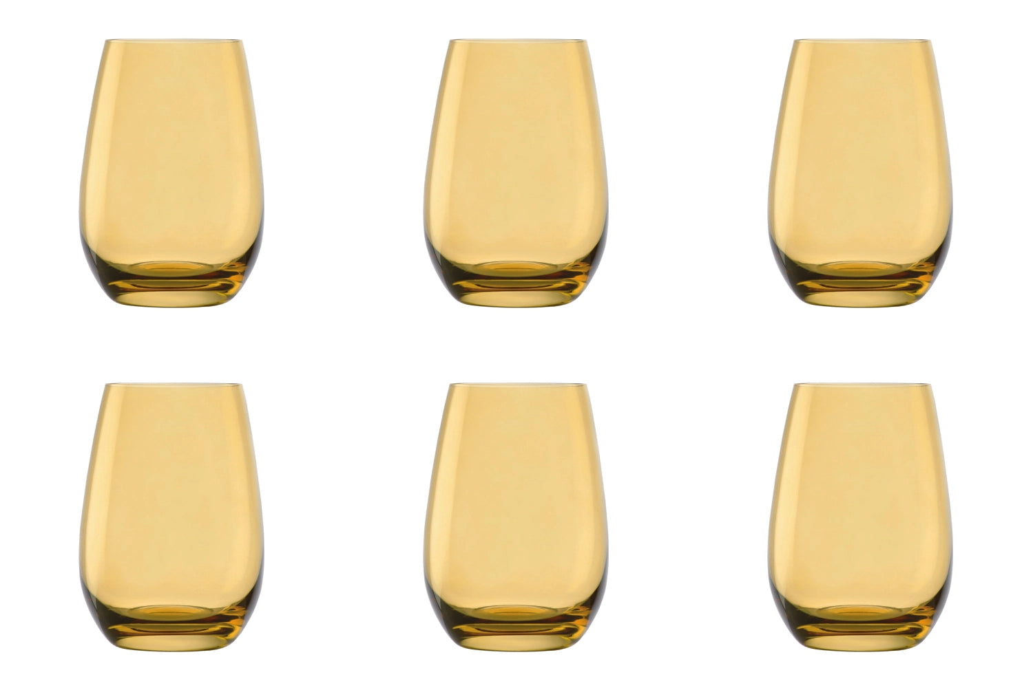 Stölzle 6er Set Longdrink Becher in Bernstein, 465ml, perfekt für erfrischende Drinks und gesellige Abende.