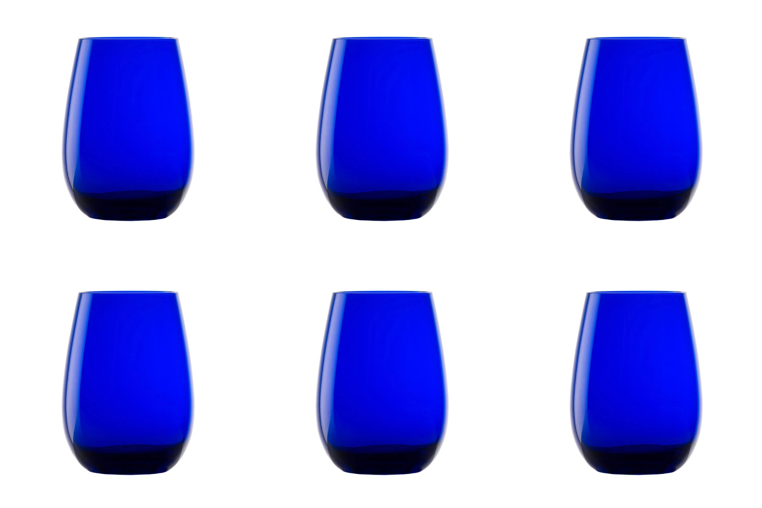 Stilvolles 6er Set Kobaltblau Longdrink Becher von Stölzle, 465ml, perfekt für erfrischende Getränke und festliche Anlässe.
