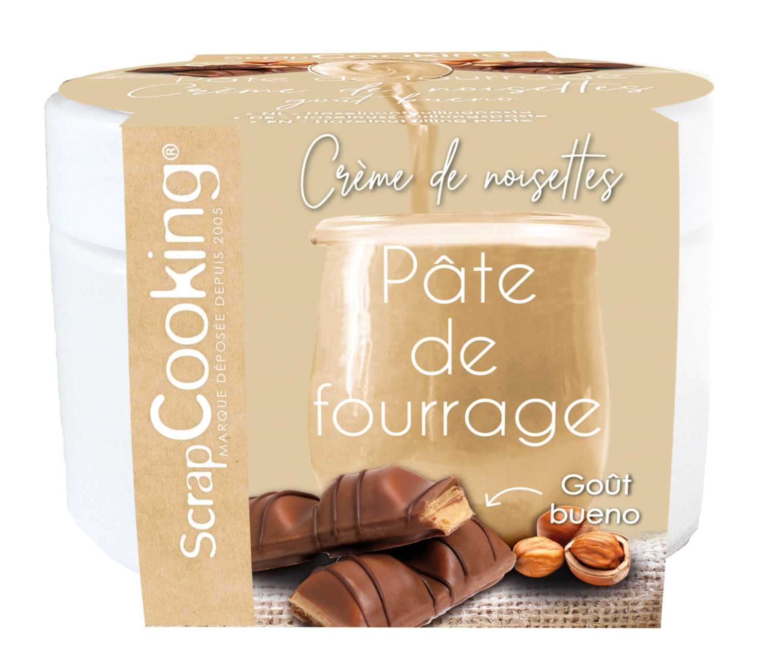 Pralinépaste Hazelnusscreme 200g in Braun präsentiert im Onlineshop von KAQTU Design AG. Lebensmittel ist von Scrap Cooking