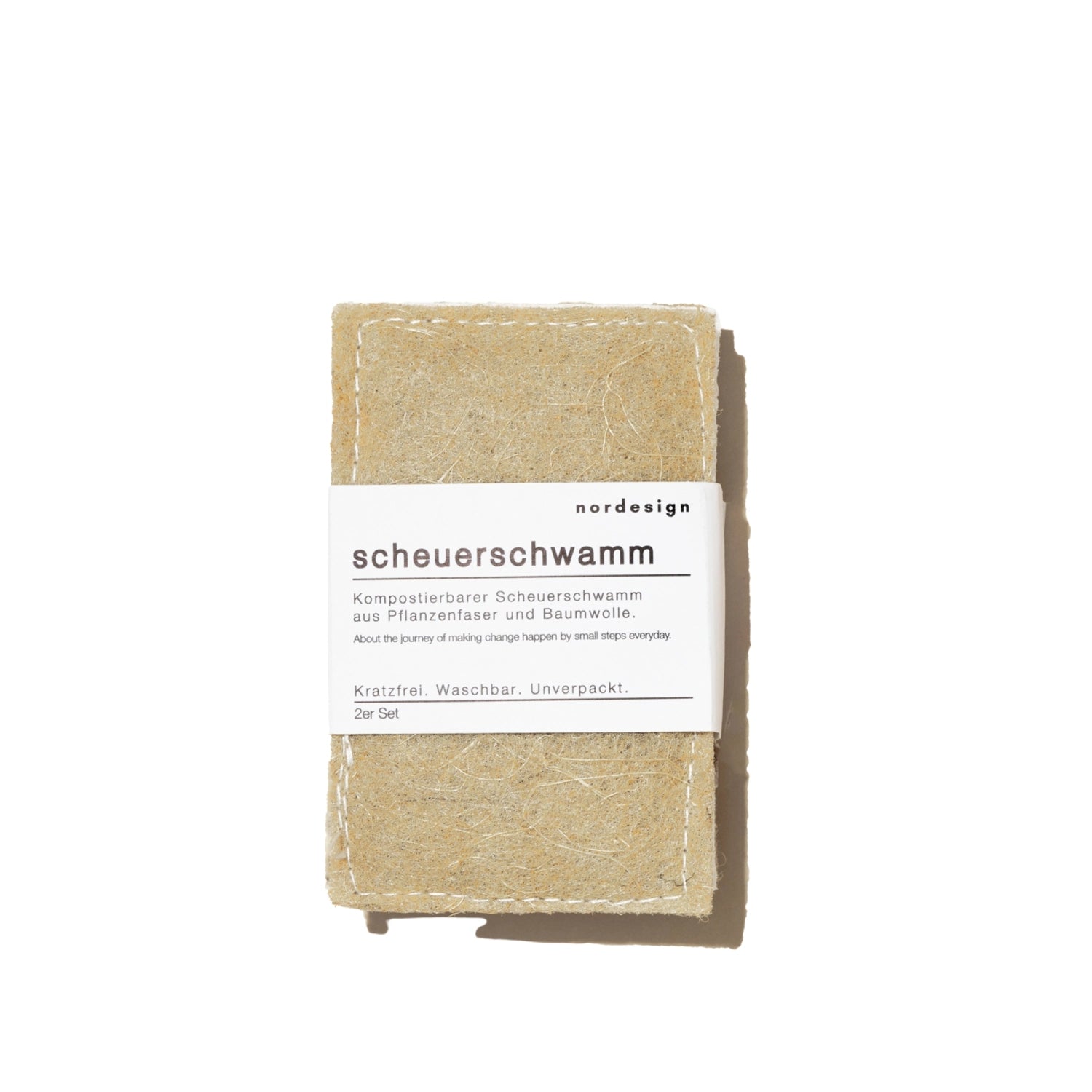 Praktisches 2er Set Scheuerschwämme aus Zellulose und Sisalfaser, 11x7x4 cm, ideal für die Reinigung in der Küche, langlebig und effektiv.