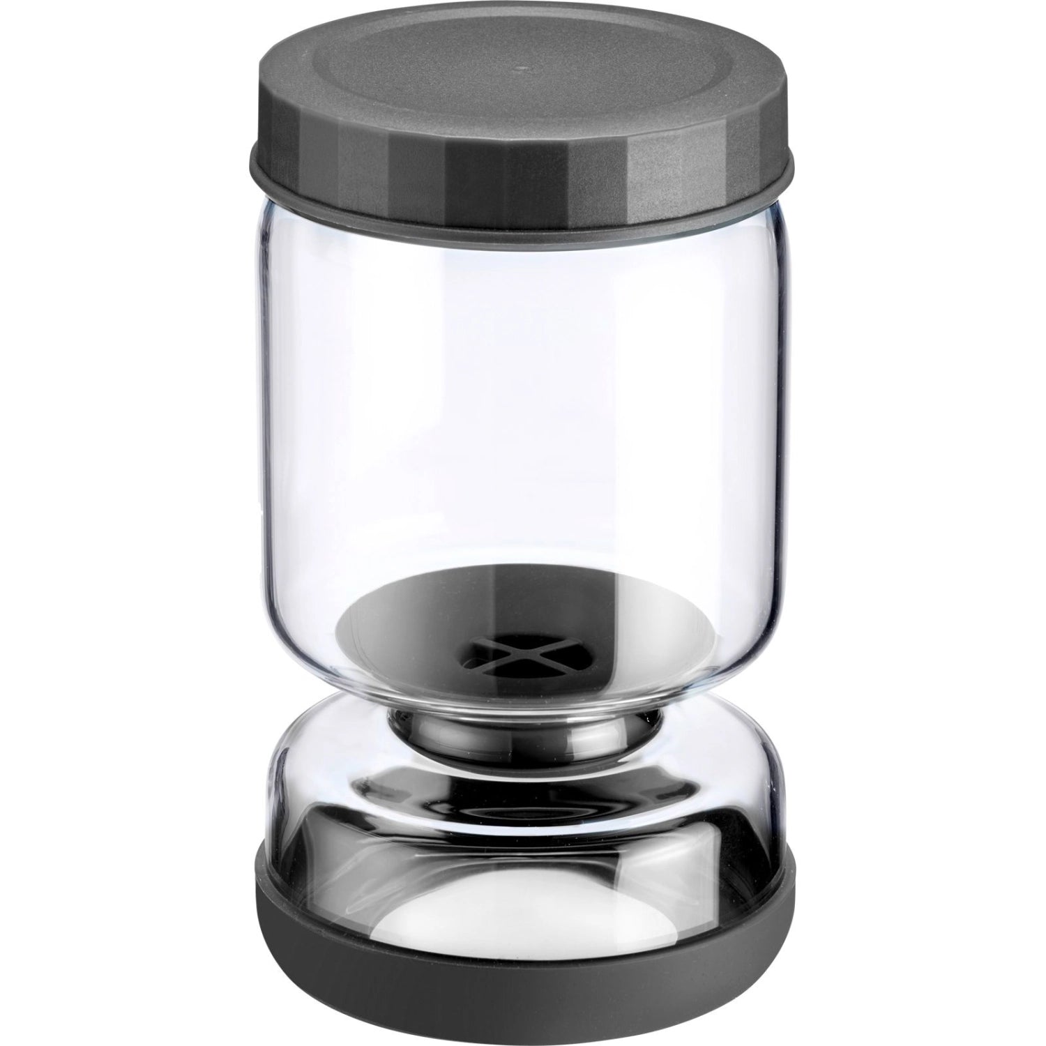 Praktisches 900 ml Abtropfglas von Westmark, ideal zum Abtropfen und Aufbewahren von Lebensmitteln, kombiniert nützliche Eigenschaften mit stilvollem Aussehen.