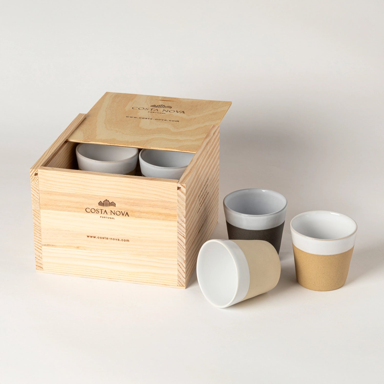 8er Set Grespresso Geschenkbox Kaffeetasse 190ml multi in Mehrfarbig präsentiert im Onlineshop von KAQTU Design AG. Tasse ist von Costa Nova